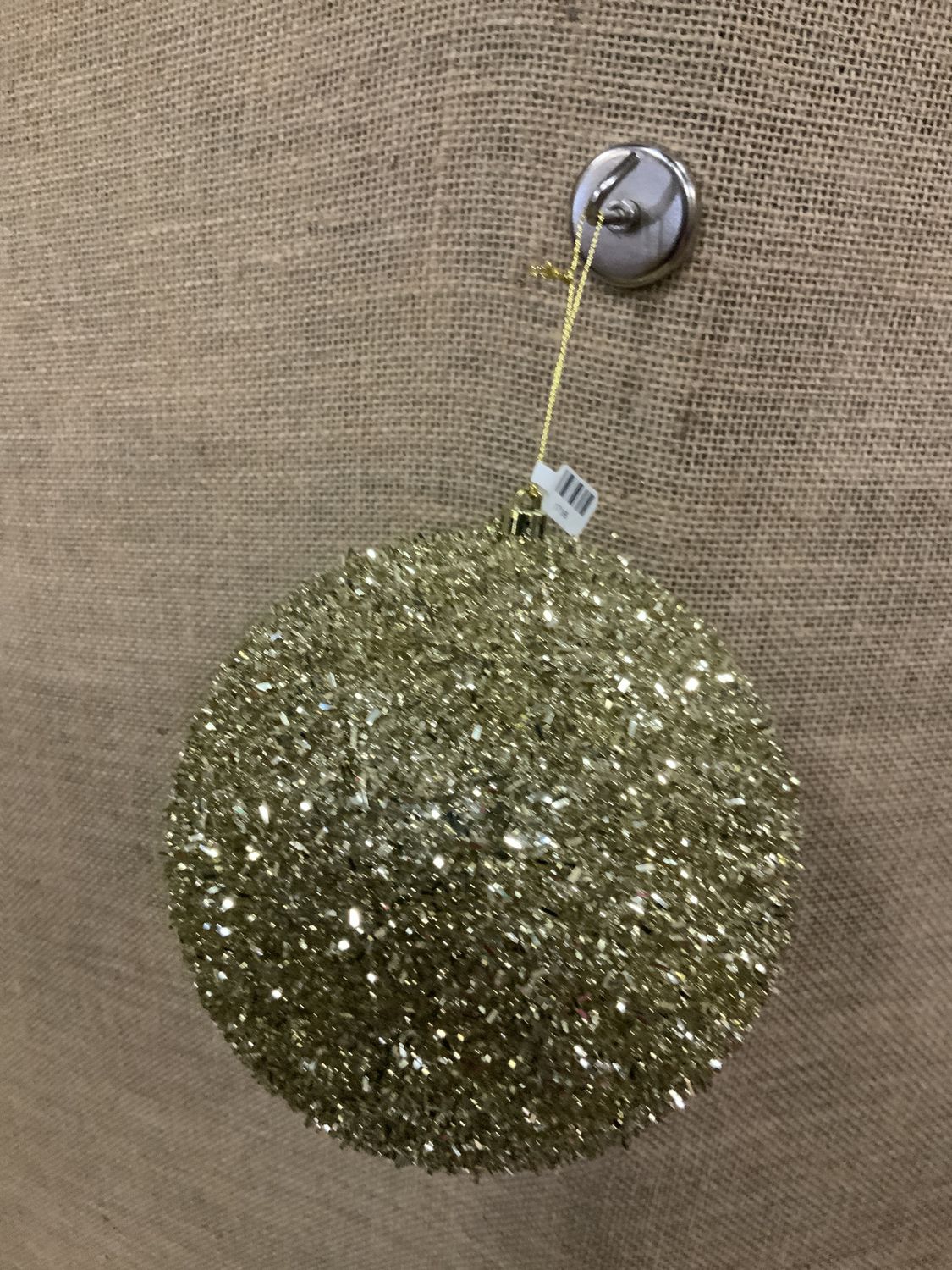 Ornament, Tinsel Ball 6" Champ