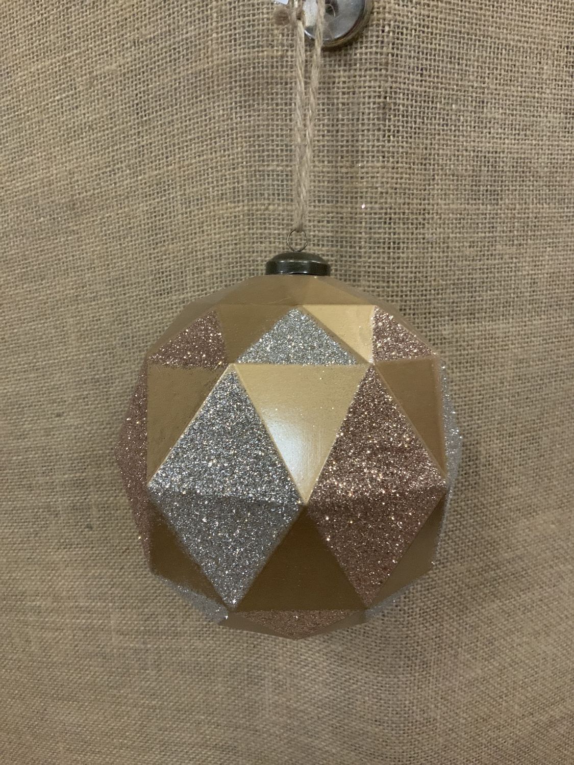 Ornament, Geometrical Diamond 6" Gold PLat