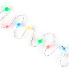 LED String Lights, Small Crackled Ball 30L w/remote