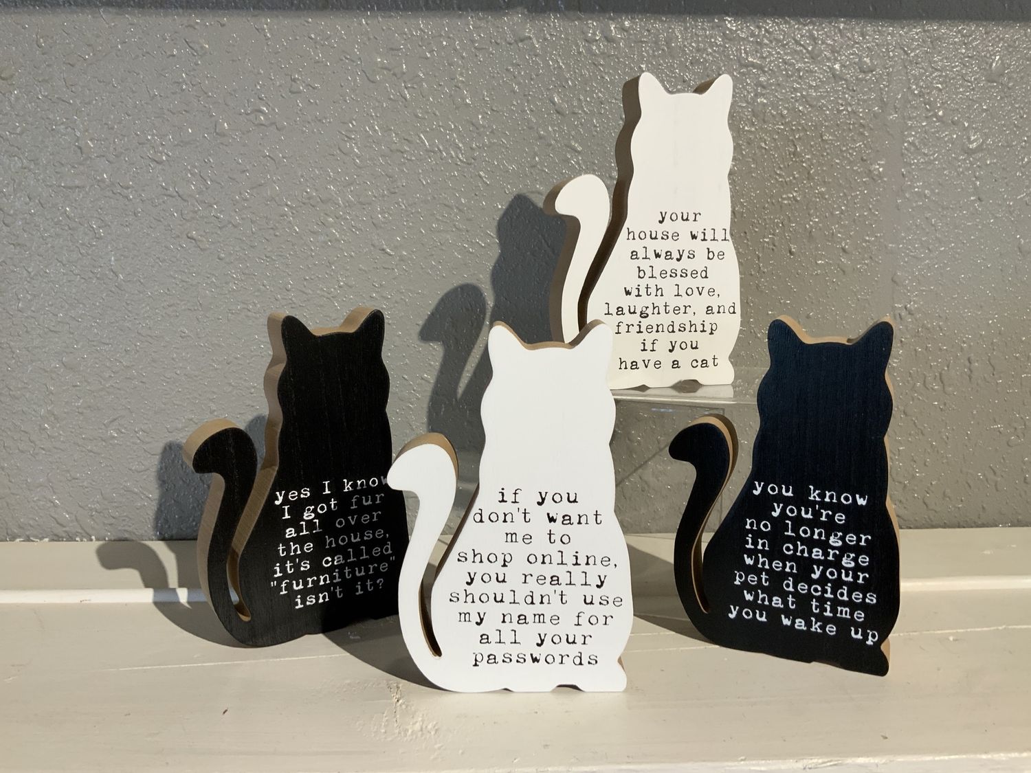 Tabletop Sign, Cat-Shaped
