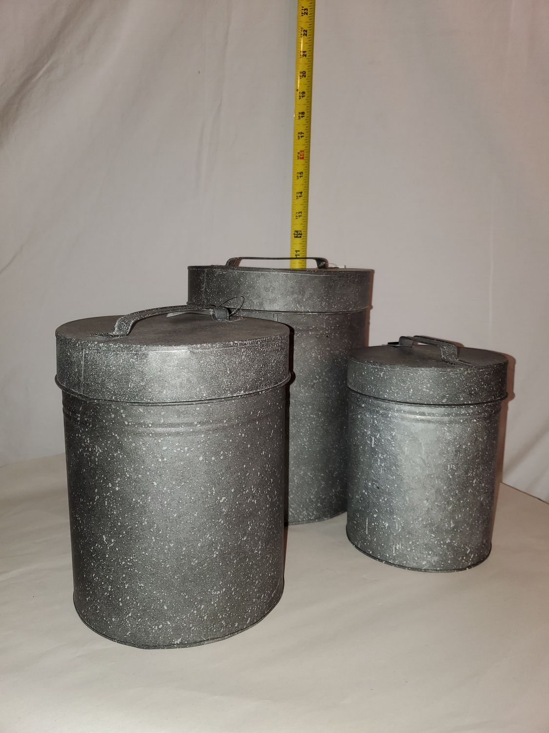 Container, Metal Lidded 3 Sizes