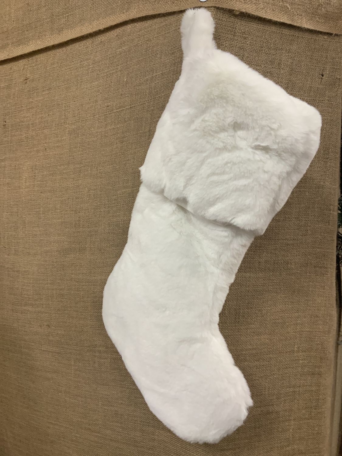 Stocking, Plush Fur white