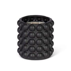 Candle, Baked Apple /Matt Black Bubble Ceramic 4.75"