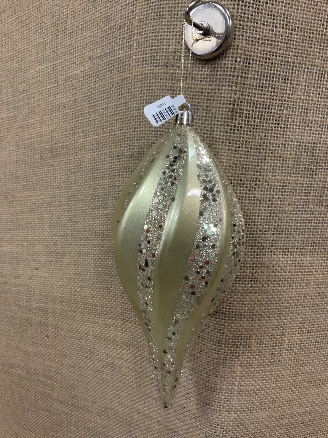 Ornament, Swirl Drop 8" champ