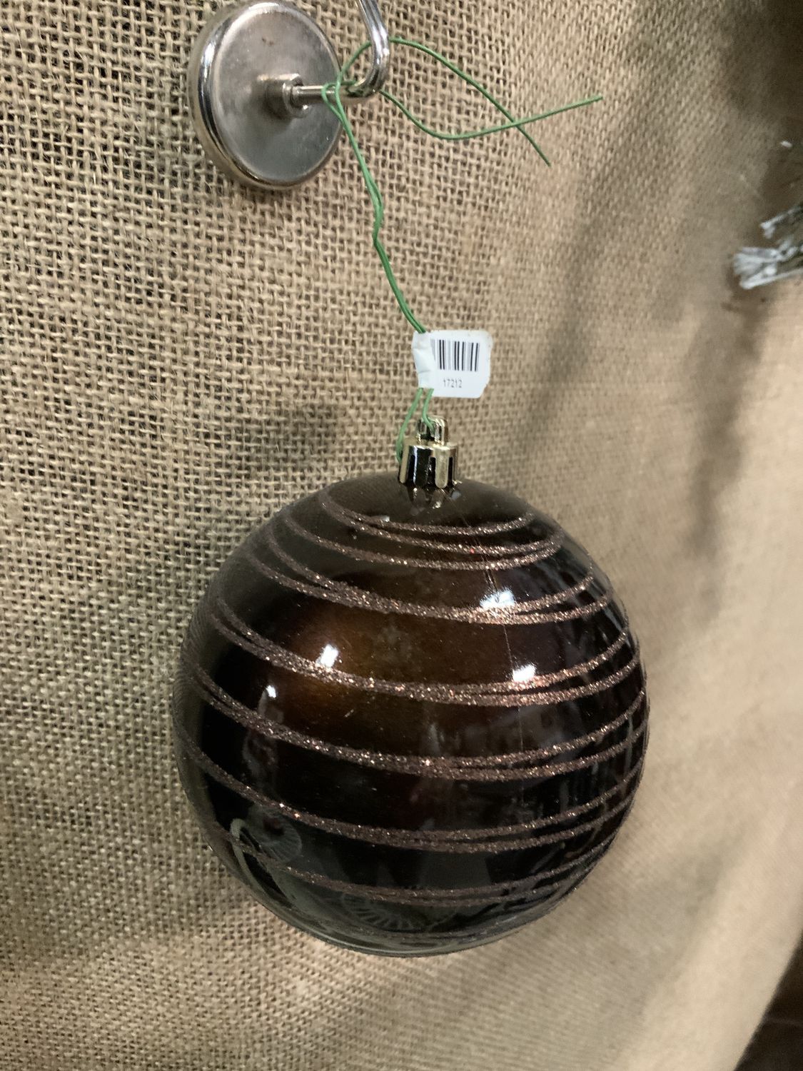 Ornament, Choc Ball 4" glitter