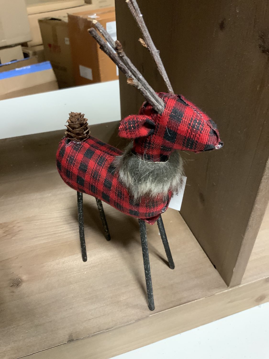 Reindeer, Plaid w/stick legs med