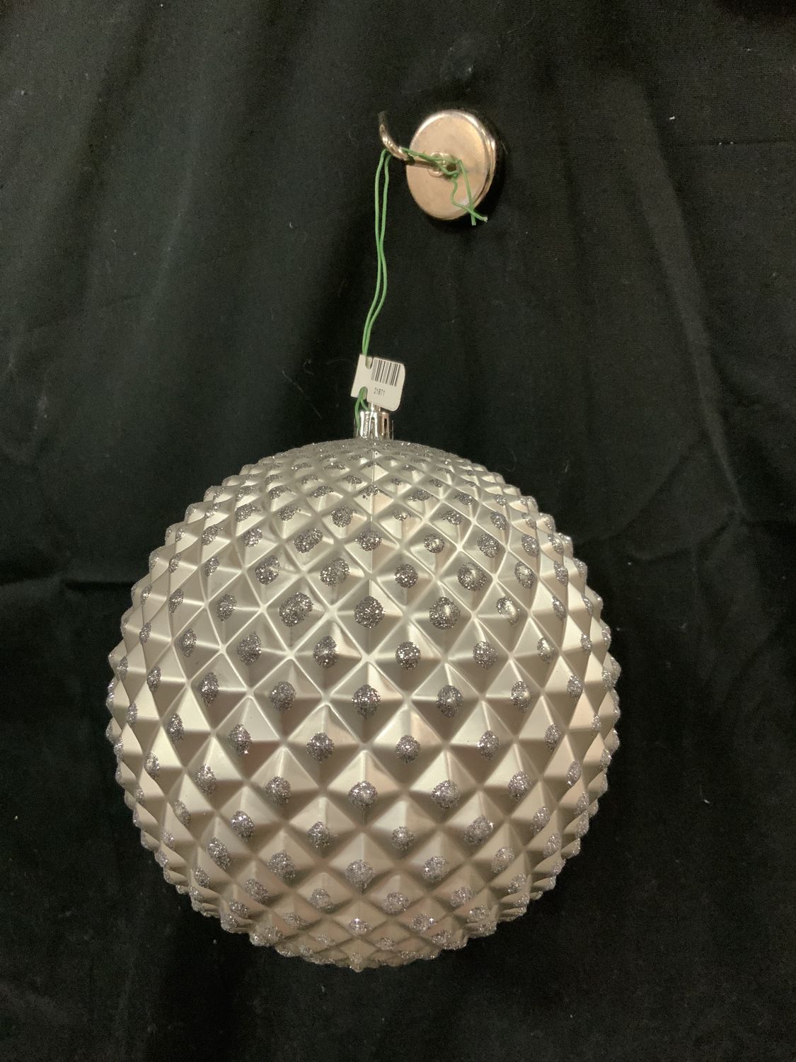 Ornament, Durian Glit Ball 6" limestone