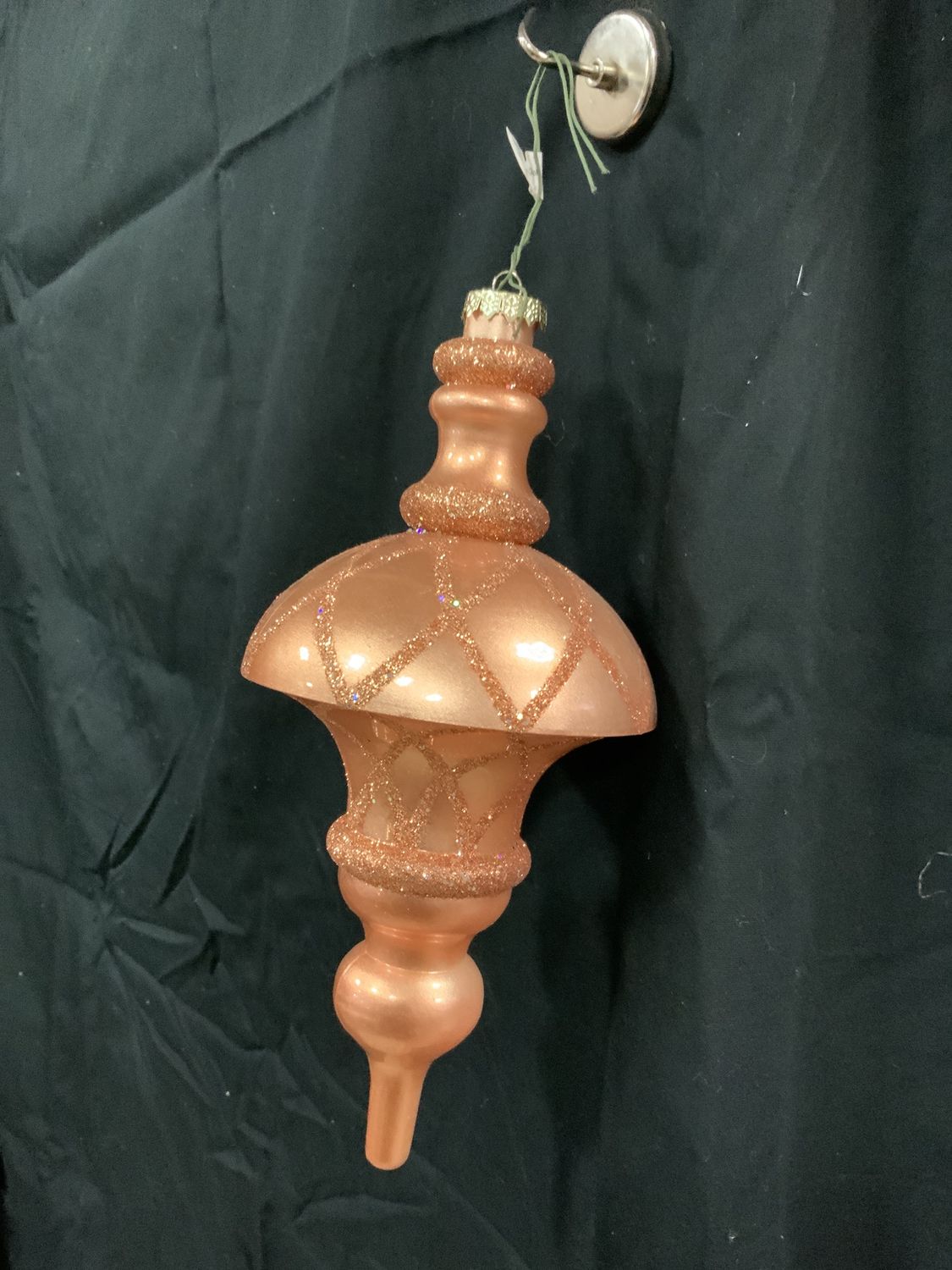 Ornament, Rose Gold Net Top Glitter