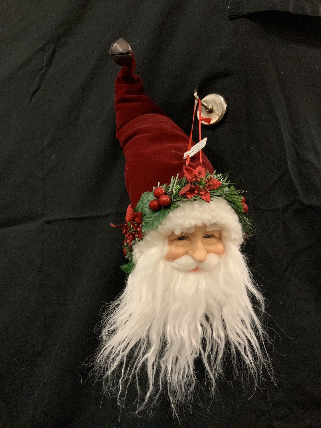 Ornament, Santa Head 14" fabric