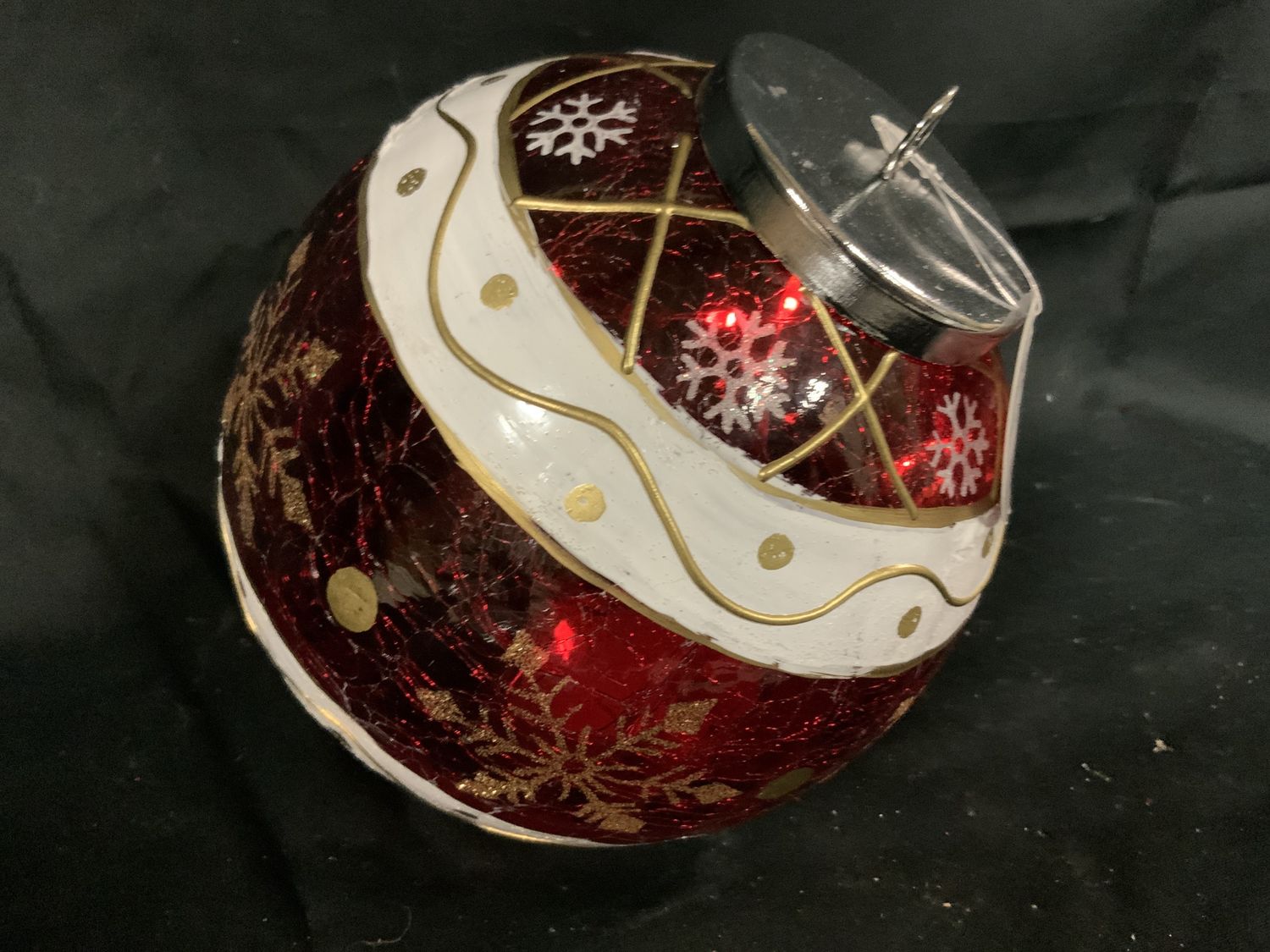 Table Top Ornament, LED Red B/O