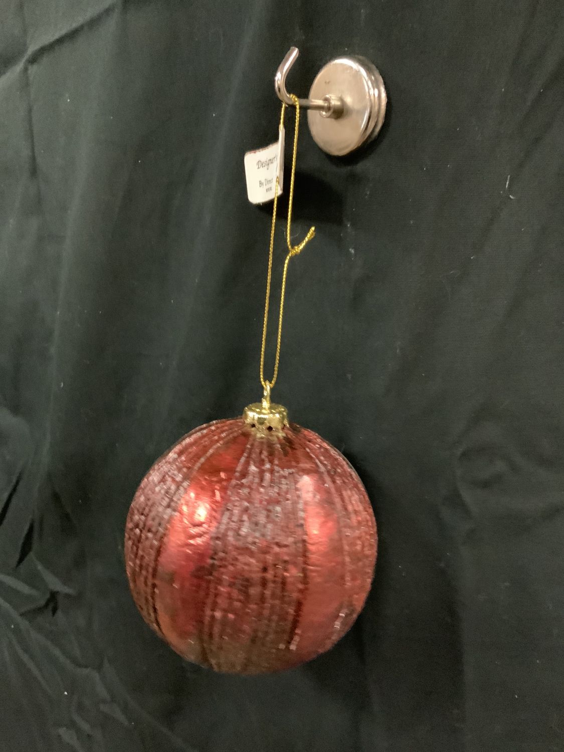 ornament, ball ribbed 4" matteburg