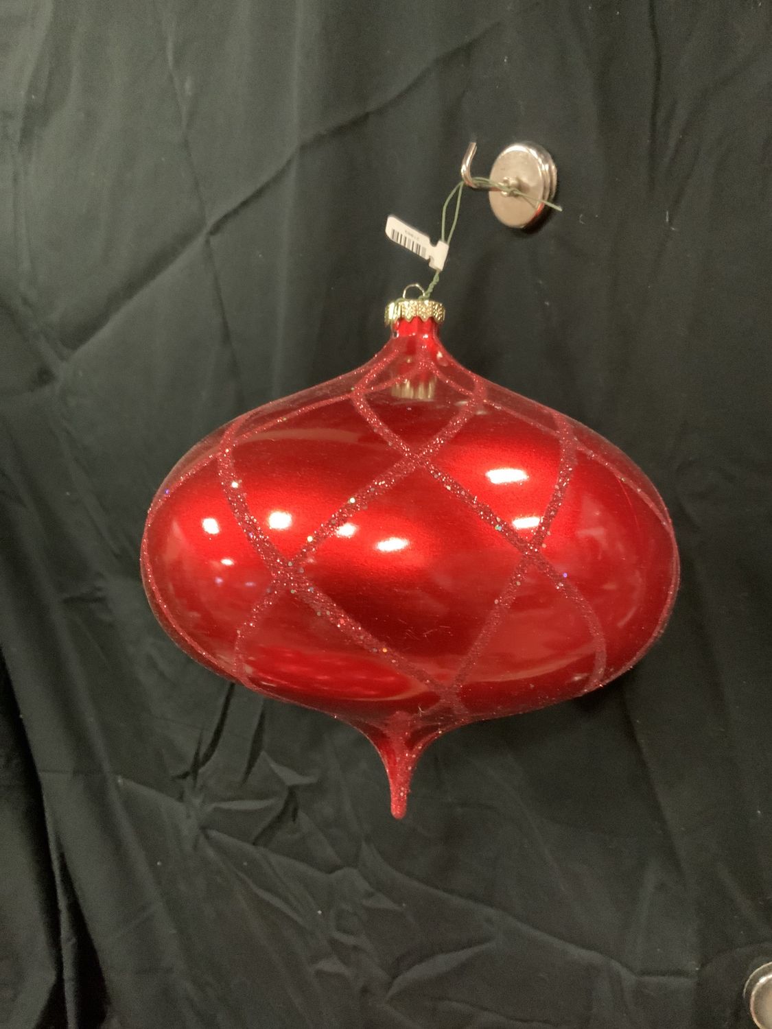 Ornament, Net Onion 8" Red