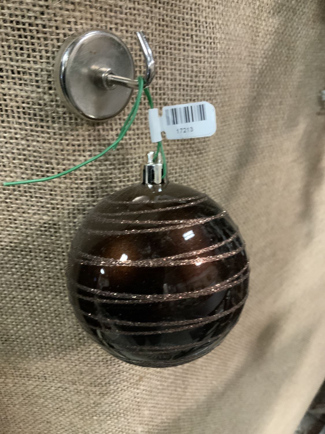 Ornament, Choc Ball 3" Glitter
