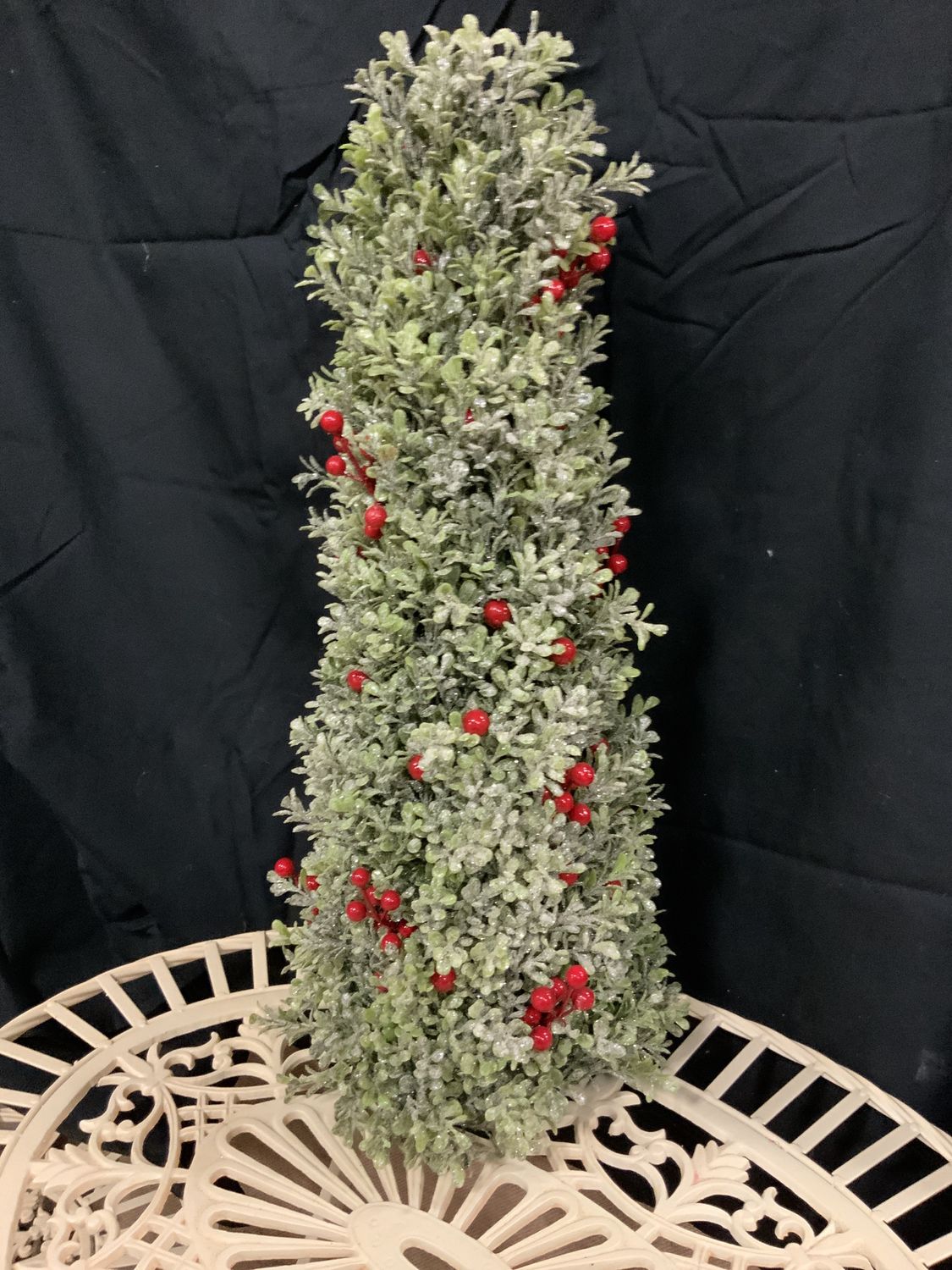 Cone Tree, Frosted BerryBoxwood 24"