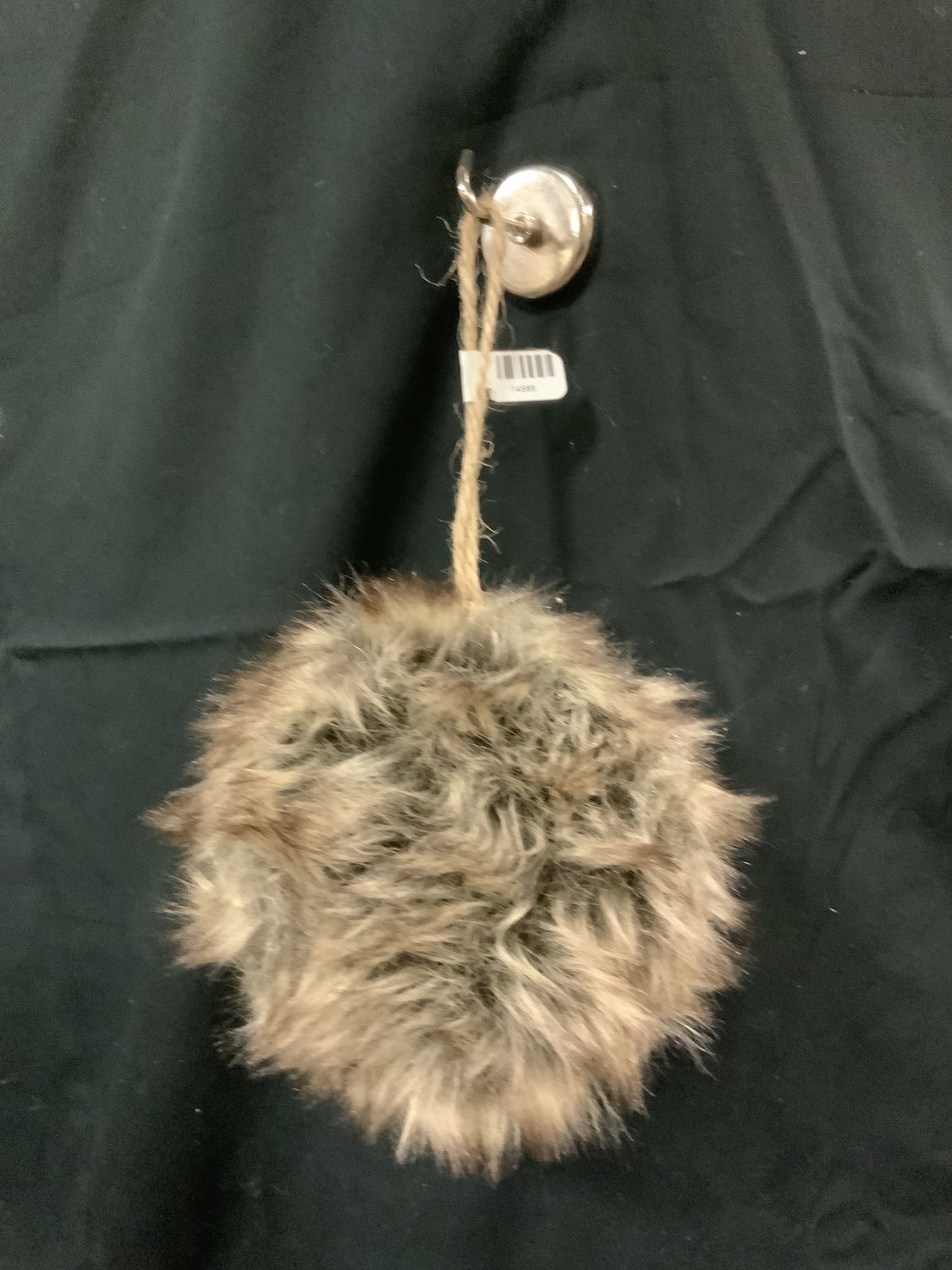 Ornament, Brown Fur Ball 5"