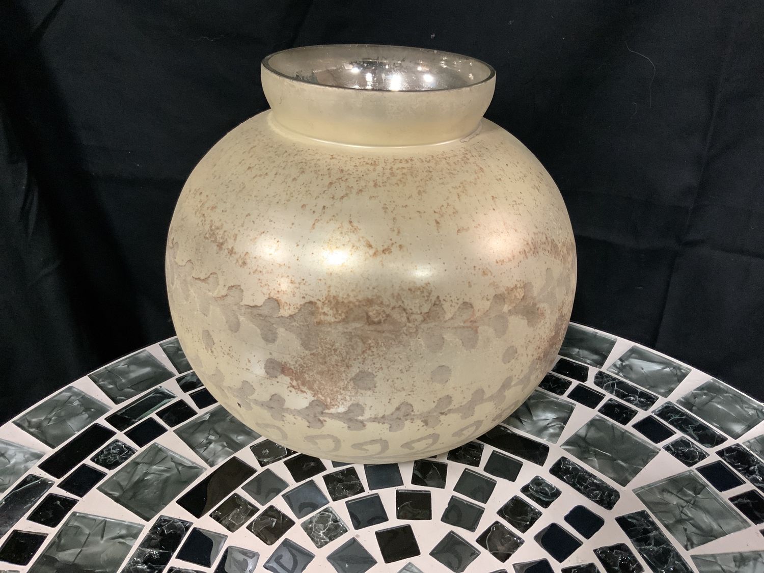 Vase, Antique Etched 10&quot; Glass