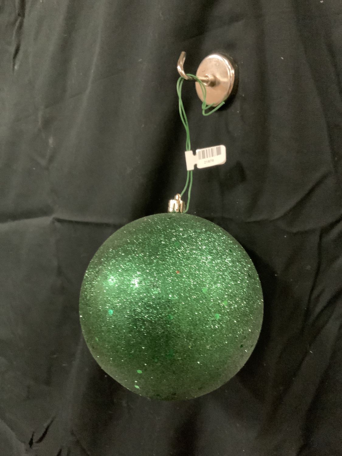 Ornament, Emerald Sequin 4.75"