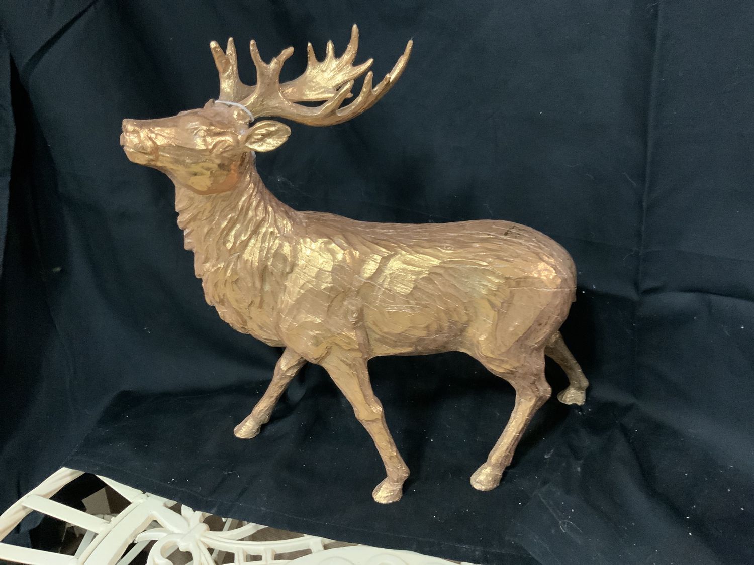 Reindeer, Gold Resin 12" 12" Gold