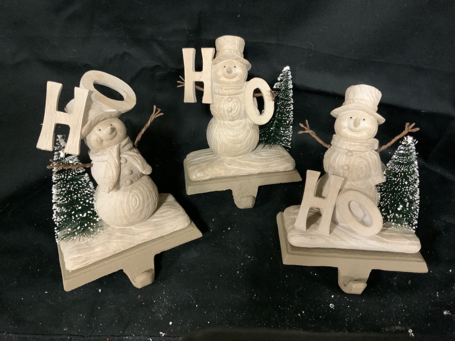 Stocking Holder, Snowman Hoho Hoho w/tree