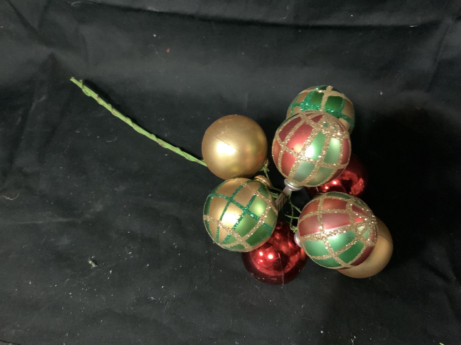 Pick, Ornament Bunch red/grn/gold