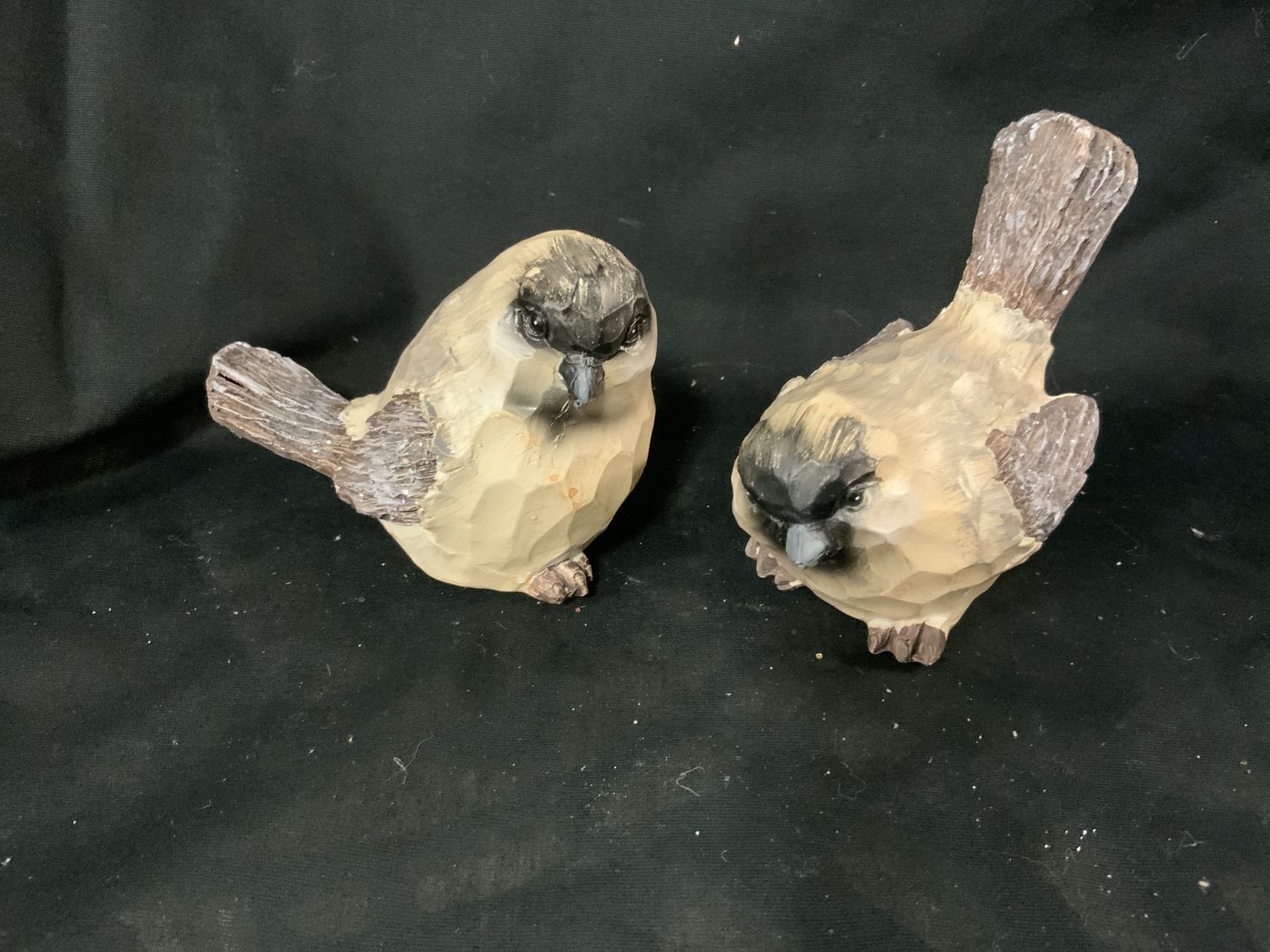 Winter Birds Cream/Brown 3" Gltr wing