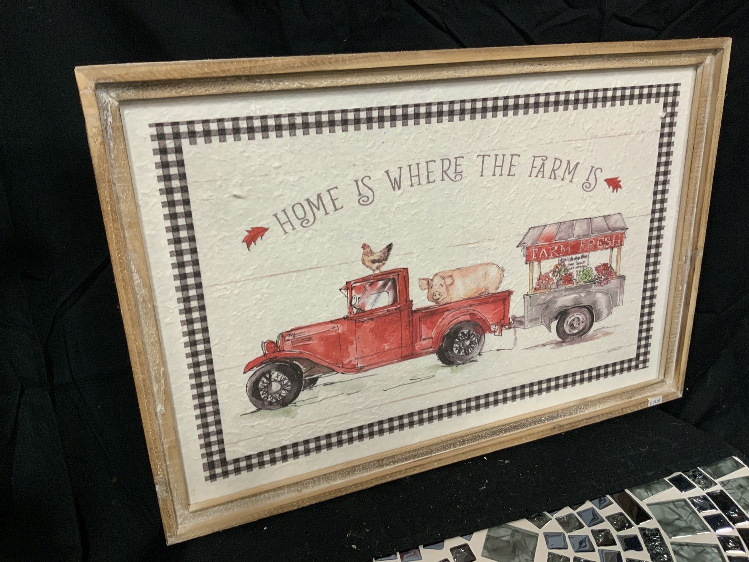 Wall Decor, Red Truck Cloth