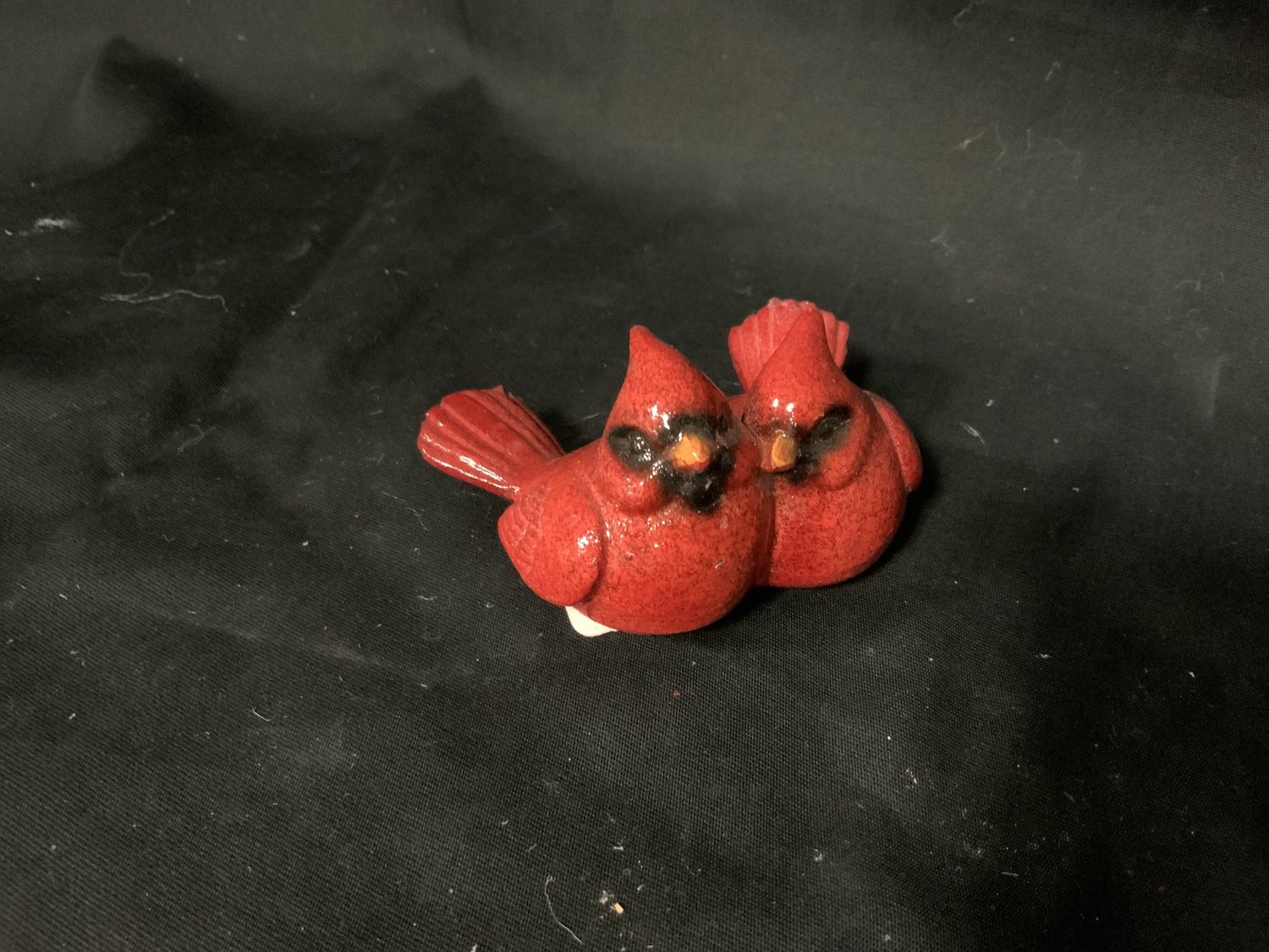 Cardinal, Double Birds shiny red 3”