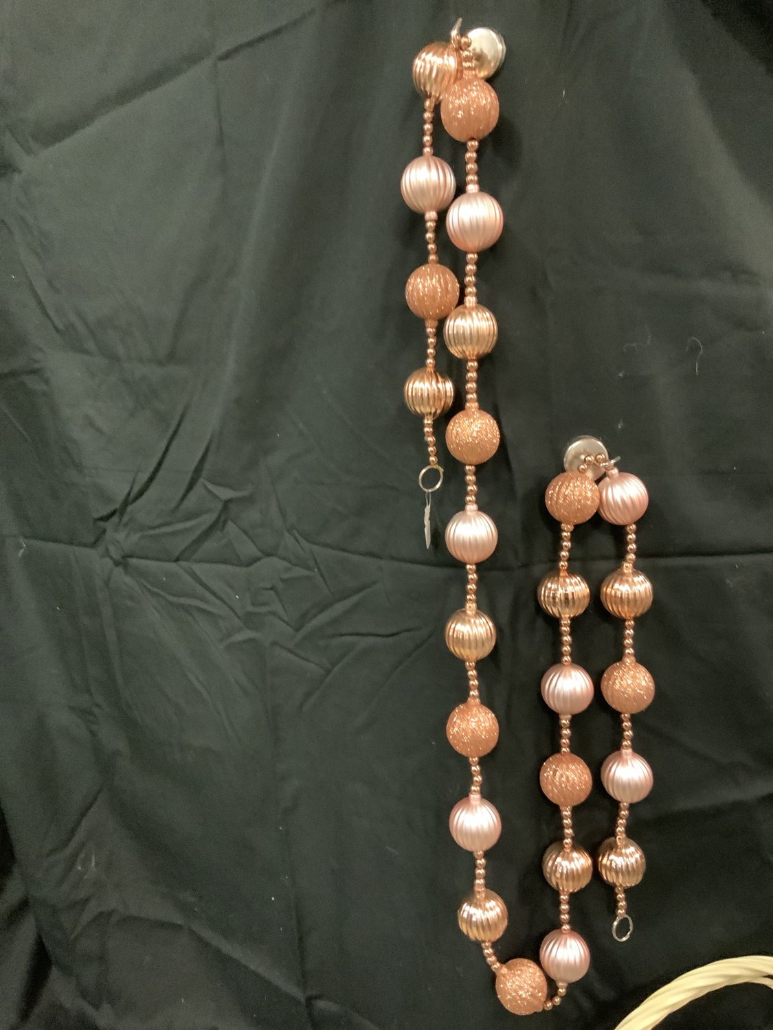 Garland, Ball Ornament 6' rose gold