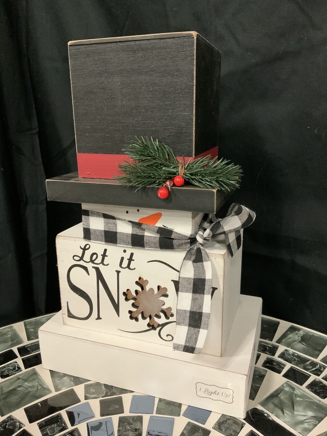 Snowman, Wood Block B/O