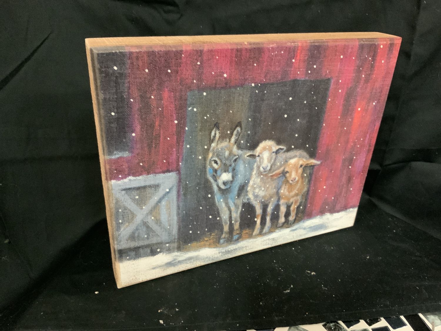 Box Sign, Farm Family wood