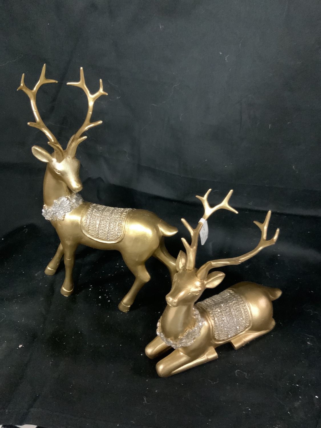 Reindeer, Ornate Gold Standing 12" 2 ass't