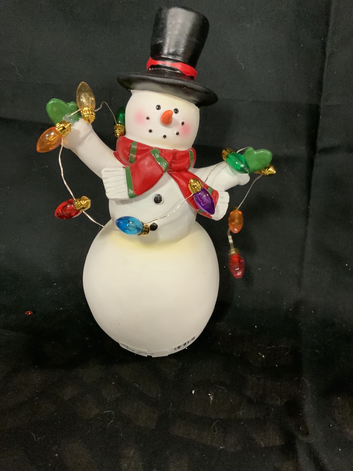 Snowman, String Lights white