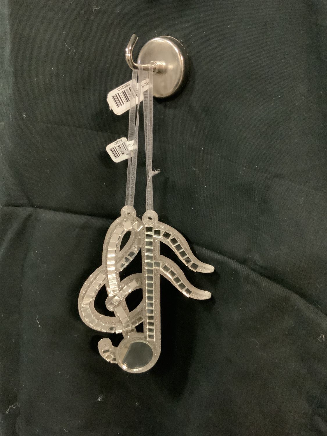 ORNAMENT, SILVER MIRROR MSCL NO 4-5",SLVR
