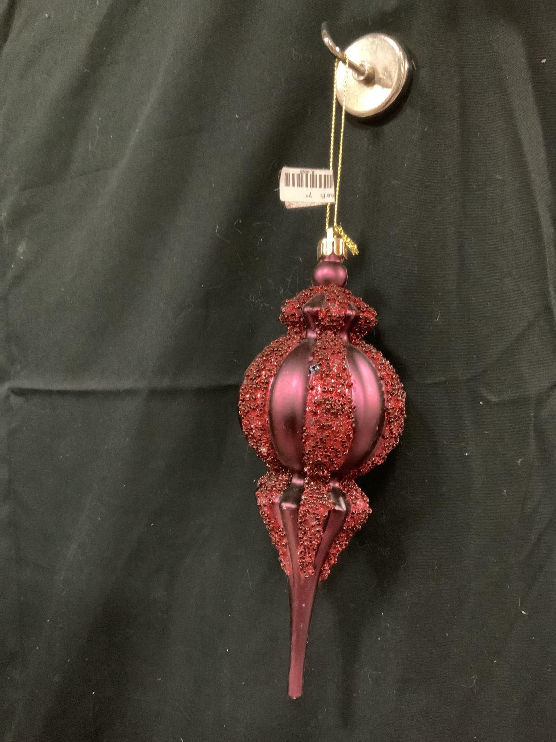 Ornament, Aubergine Finial 7"