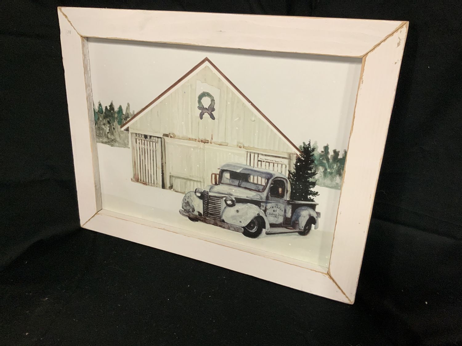 Framed Print, Vintage Delivery wood