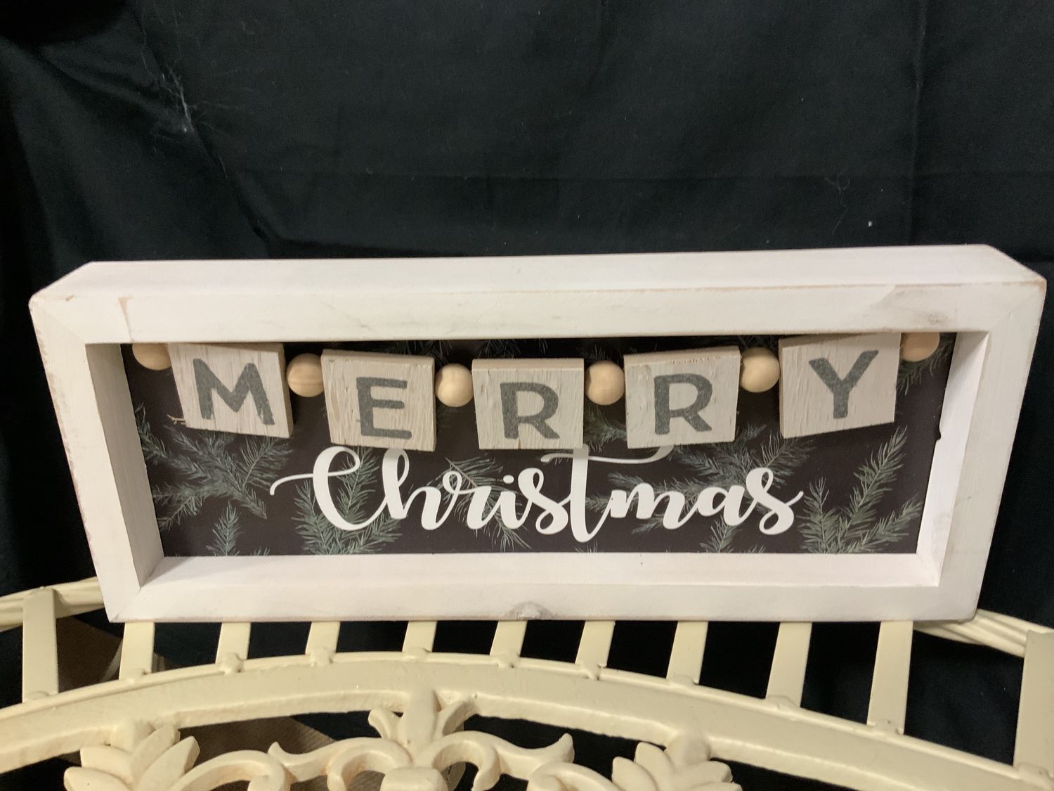 Box Sign, Wood Greenery