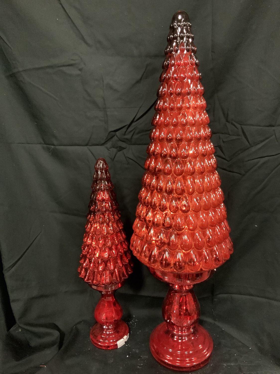 LED Tree, Mercury Glass Red Red 2sz