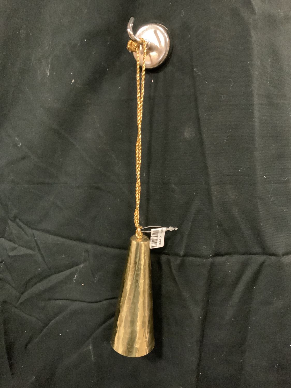 Ornament, Brass Hammered Bell 4" metal