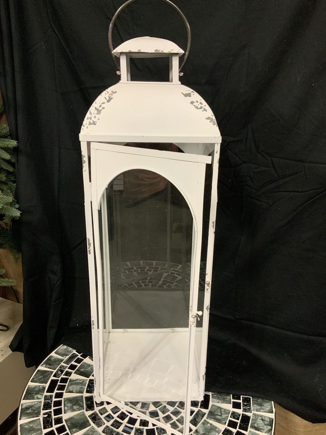 Lantern, Weathered White metal