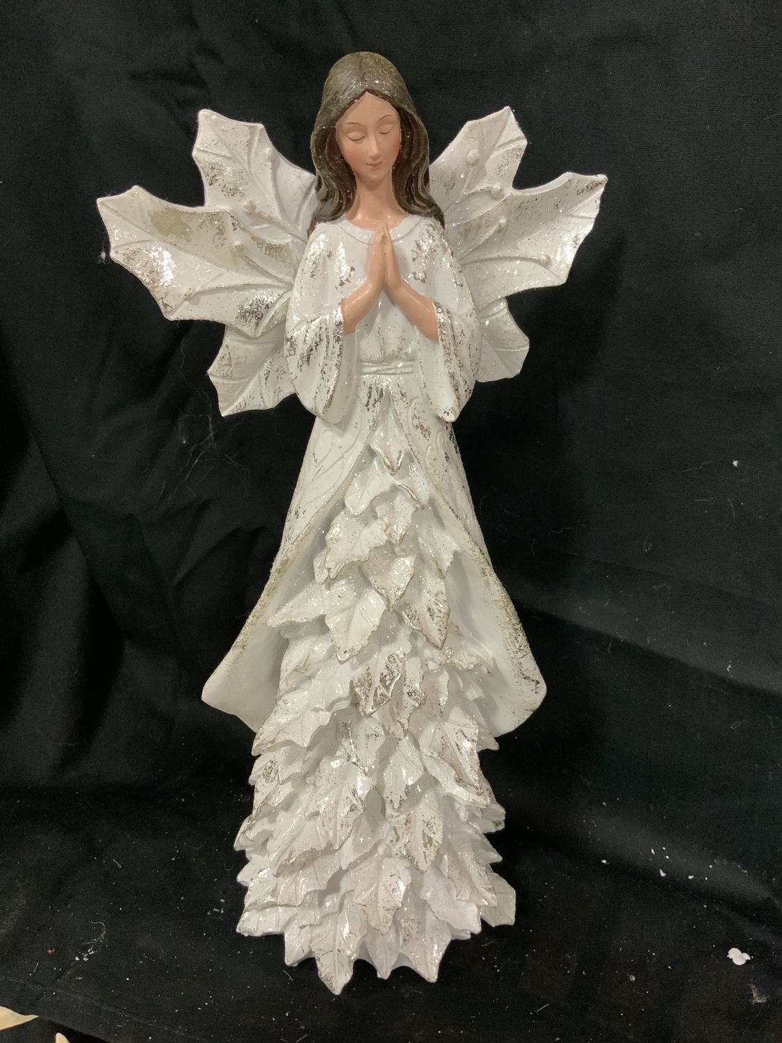 Angel, Holly Leaf Wings White frostd