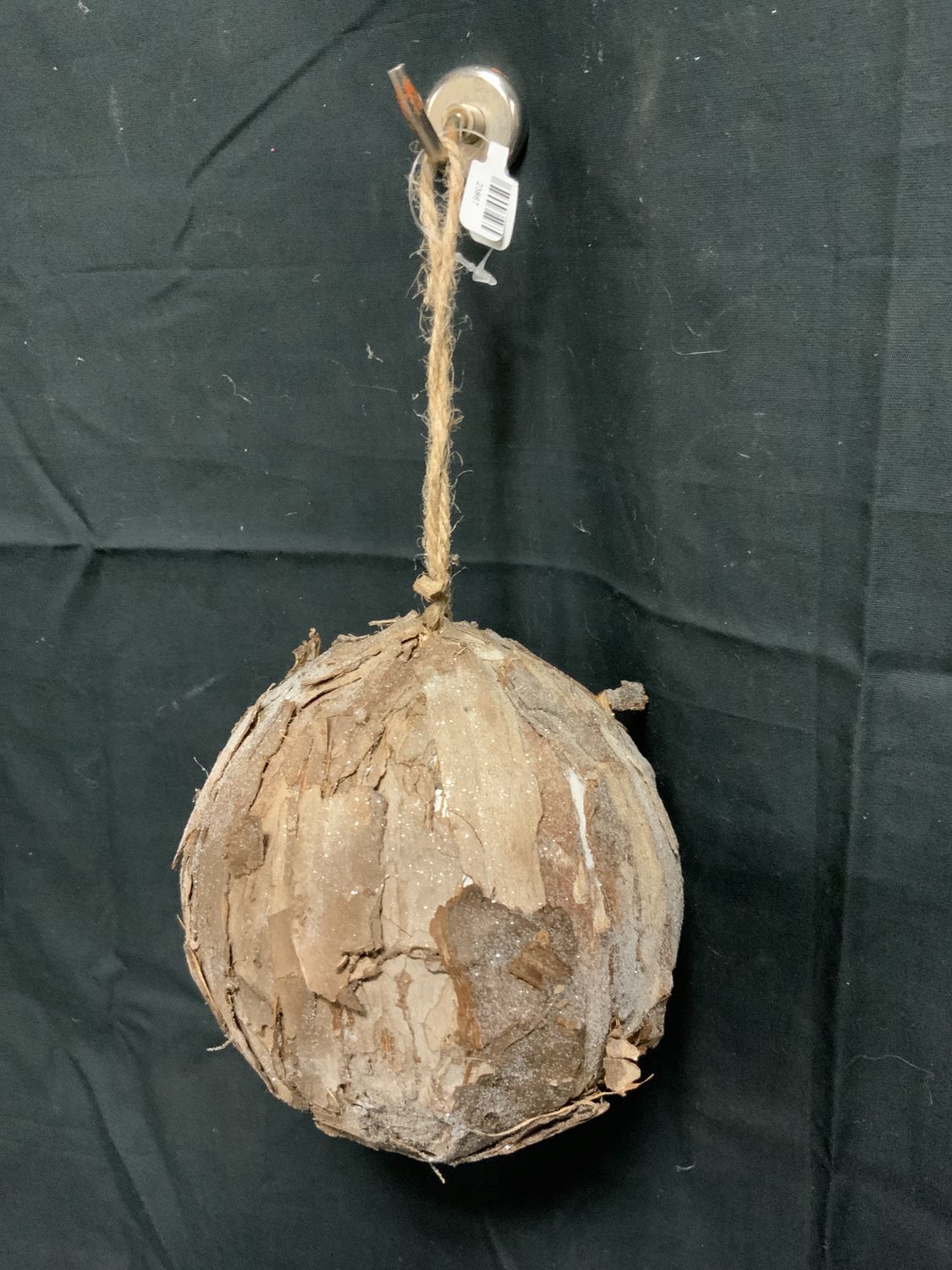 Ornament, Natural Frosted Ball 6" NatlFrost