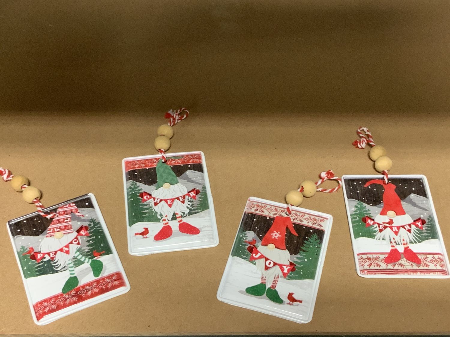 Ornament, Tin Gnomes 4 ass't