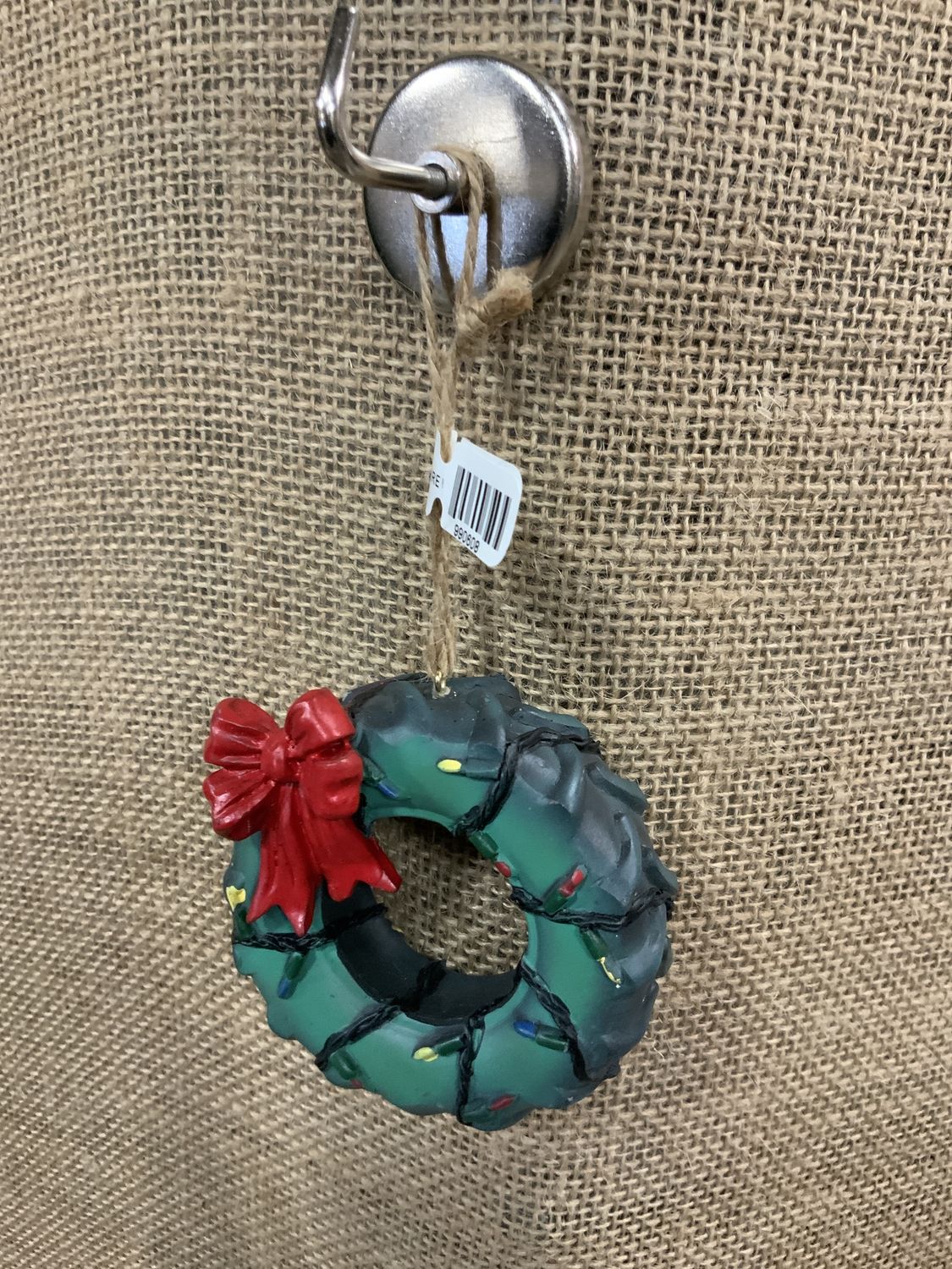 ORNAMENT, TRACTOR TIRE WREATH 3",Red/GRN