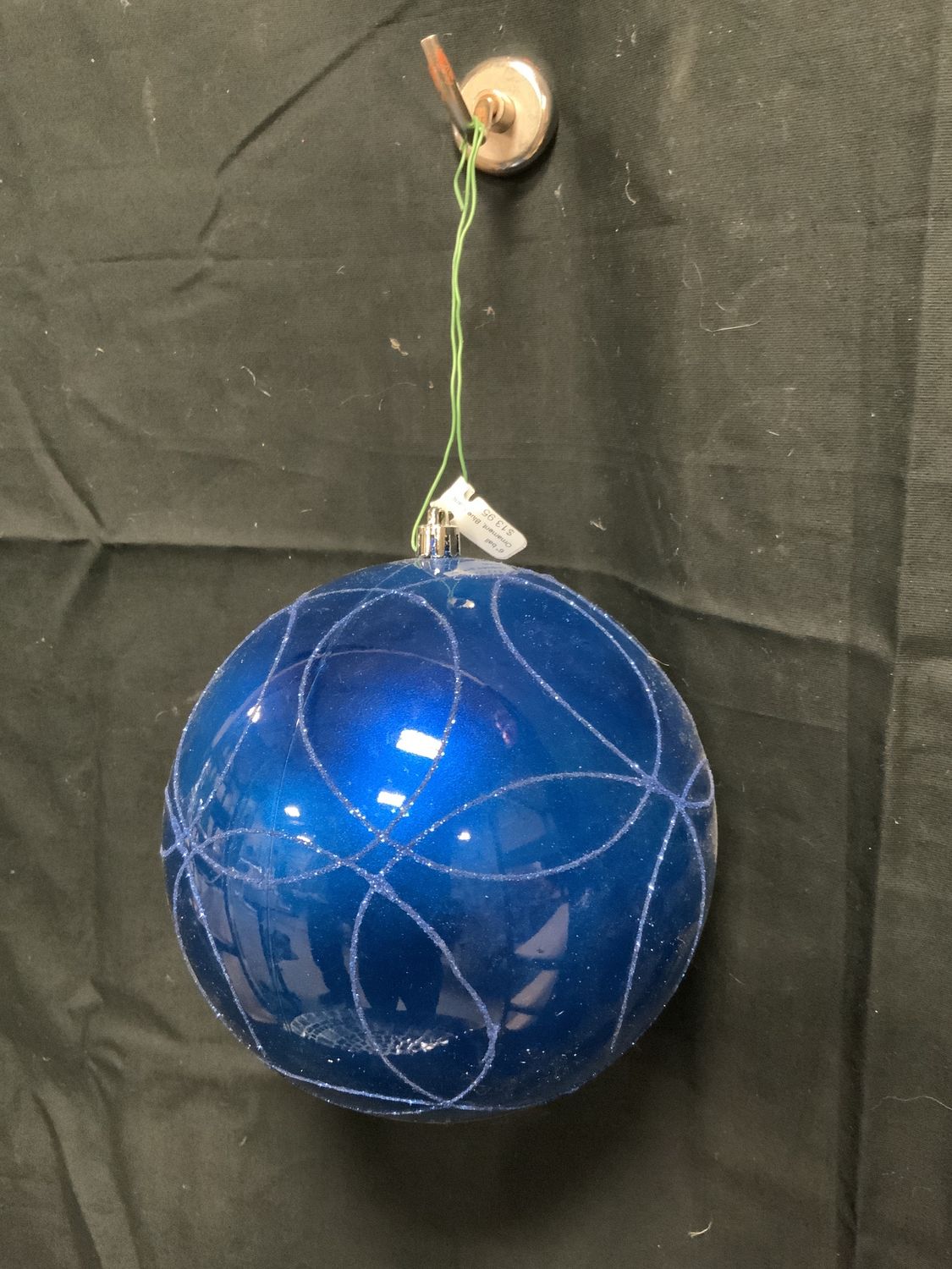 Ornament, Blue Candy 6" ball