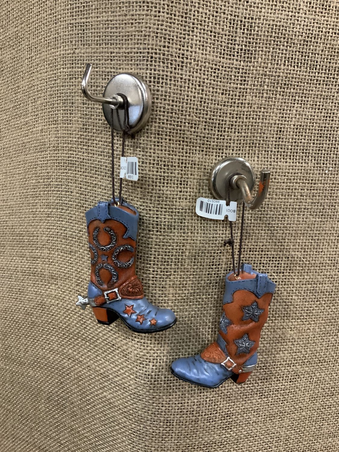 ORNAMENT, WESTERN BOOT 3.34",BLUE