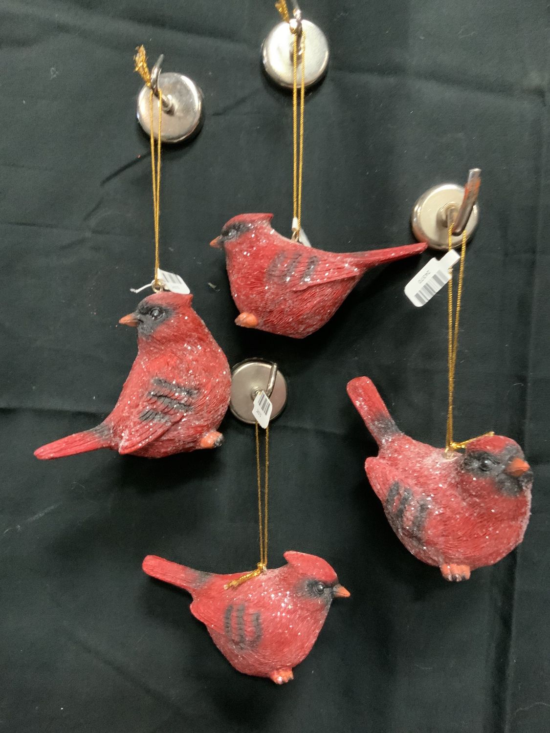 Ornament Red Cardinal 4 asst red