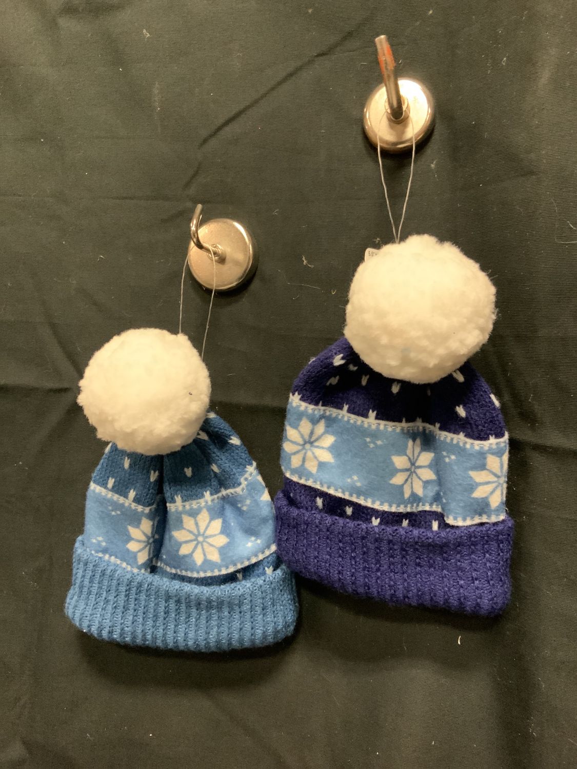 Ornament, Knit Hat 5.5" blu/wht