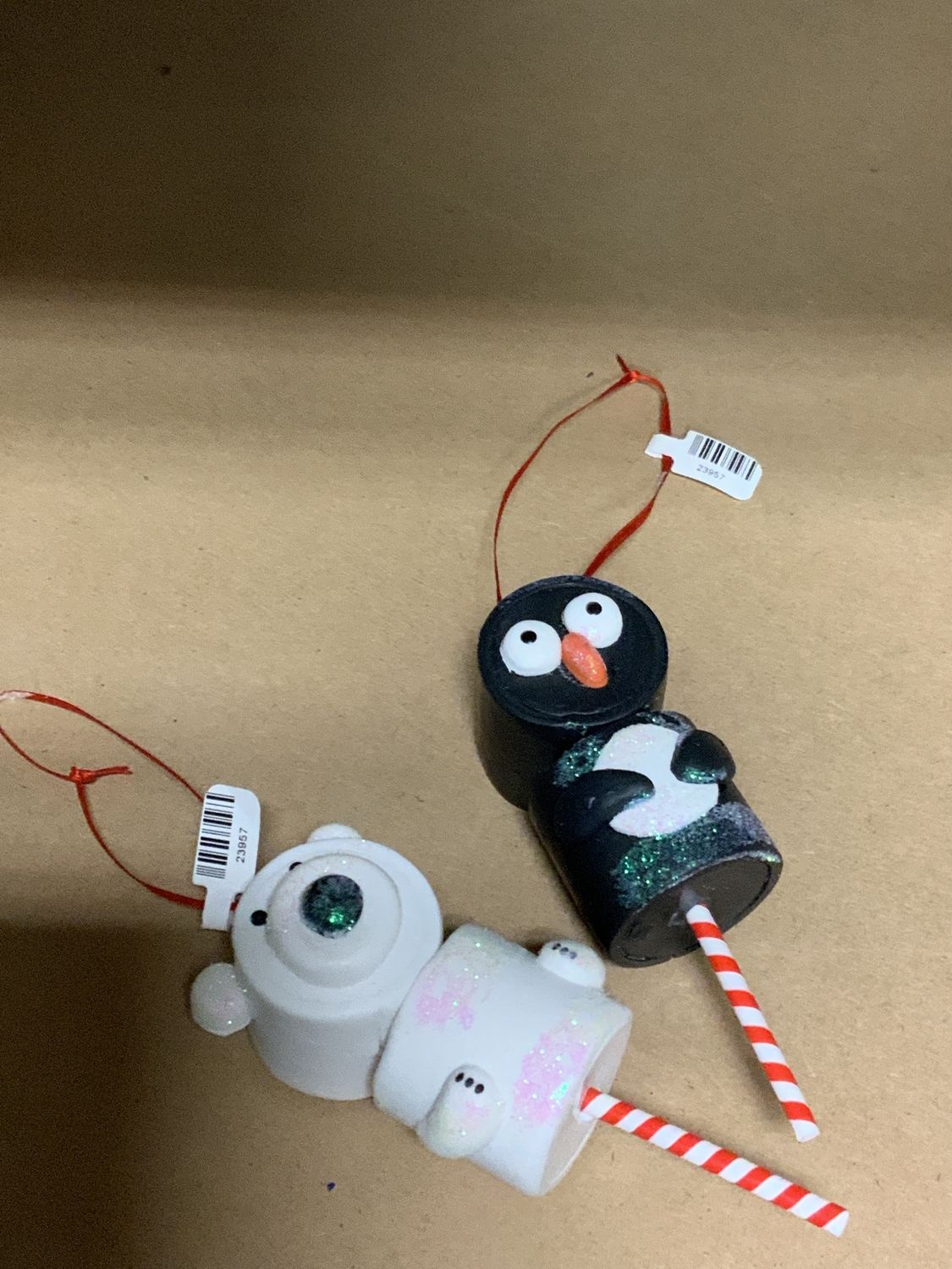 Ornament, Marshmallow Character Brown/white