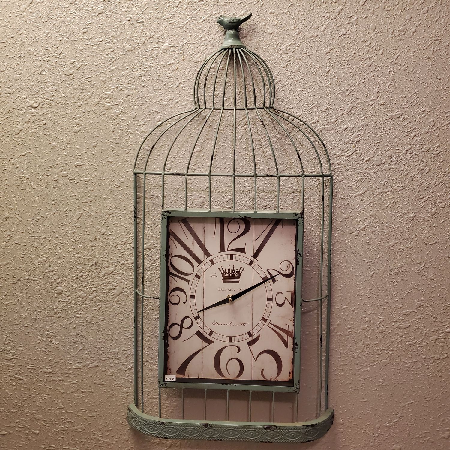 clock, bird cage