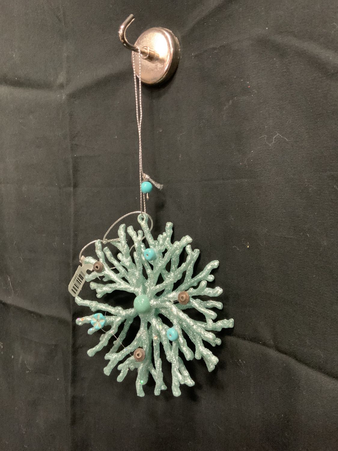 Ornament, Coral Snowflake turq